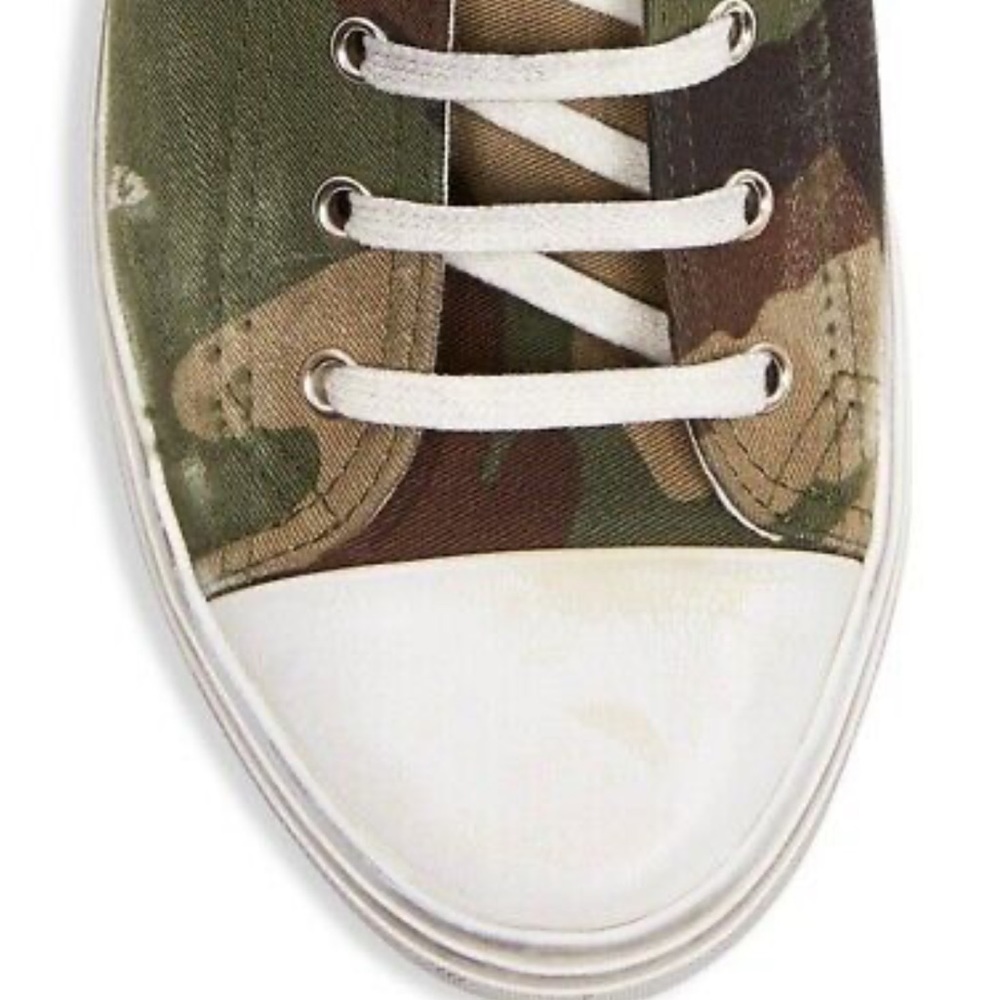 Men's Yves Saint Laurent "Bedford" Camo High Top Sneakers - Size 13 US (47EU) - Picture 4 of 5